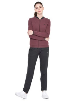 Puma Reversible Brown And Grey Sweat Jacket Wns