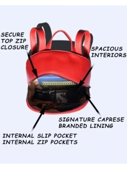 Caprese Tiana Backpack Large Red -Gemischtwarenladen Für Damenmode f8978b8BPTANLGRED 5