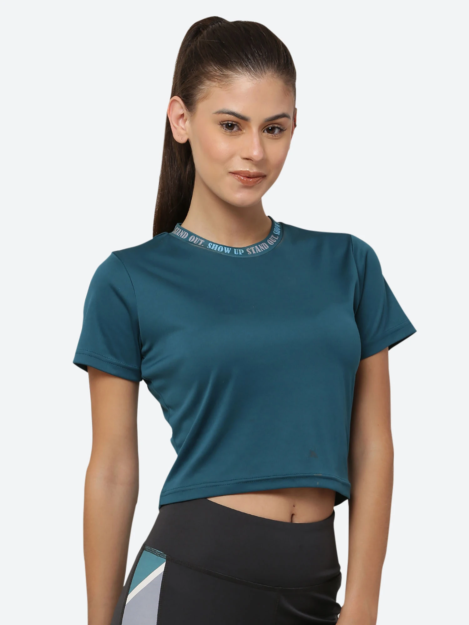 Fitleasure Women's Athleisure Green Crop Top 4 Fitleasure Women's Athleisure Green Crop Top – Bild 2