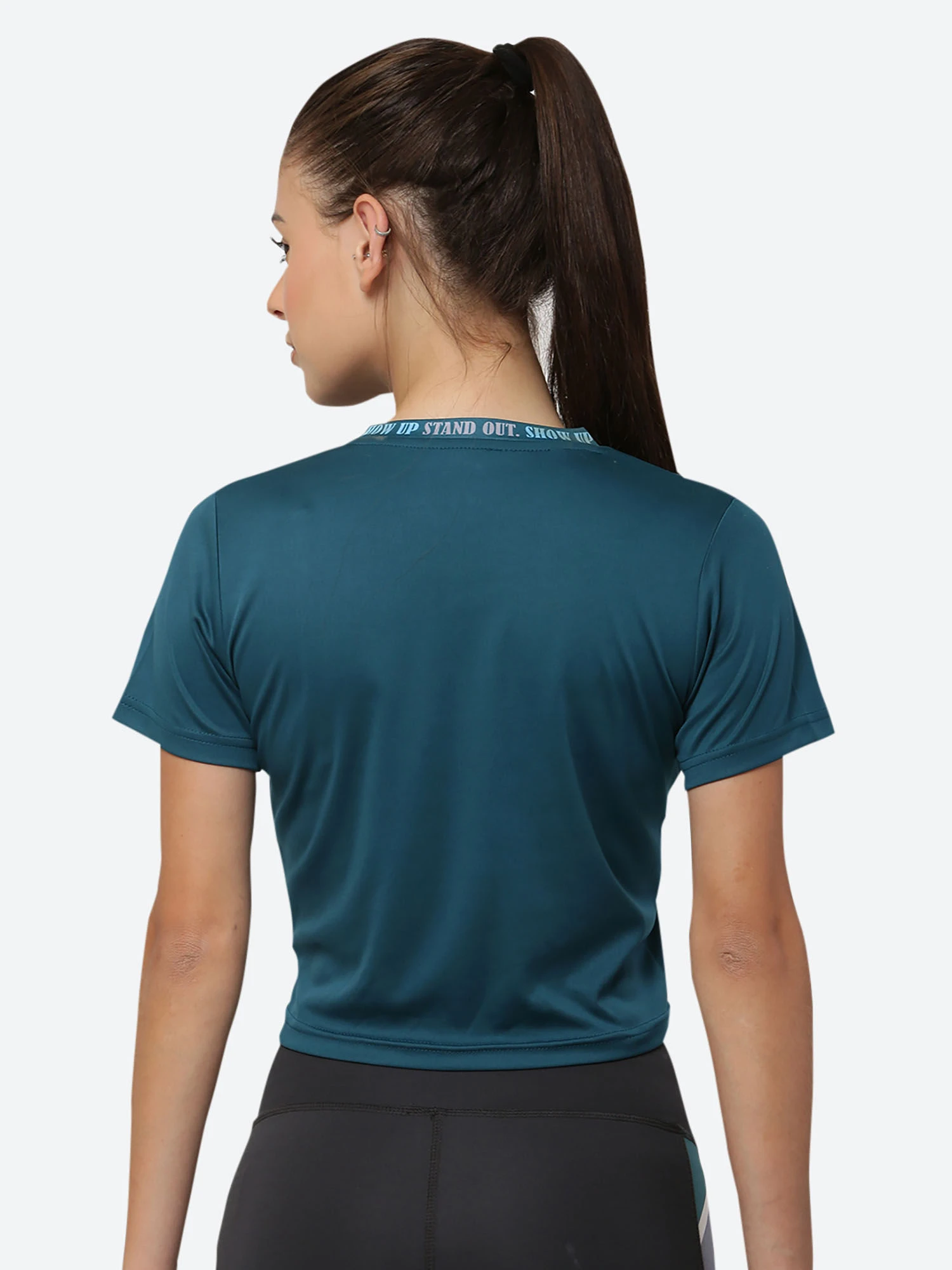 Fitleasure Women's Athleisure Green Crop Top 5 Fitleasure Women's Athleisure Green Crop Top – Bild 3