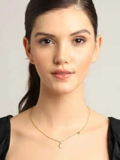 CLARA 925 Sterling Silver Gold Rhodium Plated Minimal Necklace Chain For Women And Girls