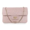 Accessorize London Women's Peach Suedette Flat Fold Clutch