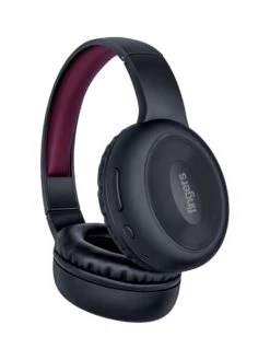FINGERS Rock-n-Roll Lounge Wireless Headset With Built-in Mic [Bluetooth, FM, Aux] (Rich Black)