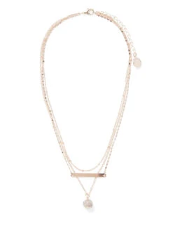 Forever New Esra Pave Circle Bar Necklace