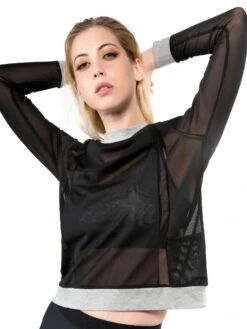 Gemischtwarenladen Für Damenmode 31 Wear Jukebox Mesh Shirt - Black