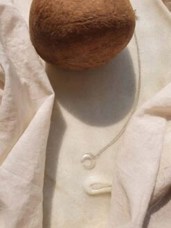 Kiri Kiri Rose Quartz Crescent Pendant