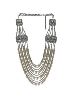Fida Ethnic Traditional Oxidised Silver Two Tone Layer Statement Necklace For Women -Gemischtwarenladen Für Damenmode osxxutn14 3