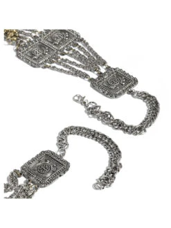 Fida Ethnic Traditional Oxidised Silver Two Tone Layer Statement Necklace For Women -Gemischtwarenladen Für Damenmode osxxutn14 5