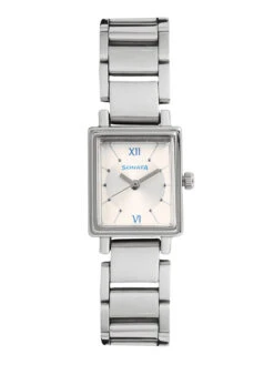Sonata Silver Dial Silver Stainless Steel Strap Watch - NM8080SM01