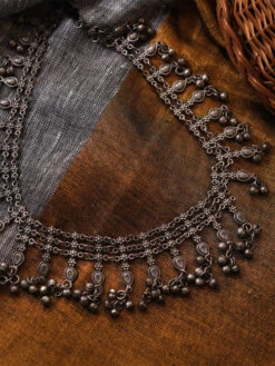 Teejh By Joker And Witch Nivriti Antique Silver Polish Long Necklace