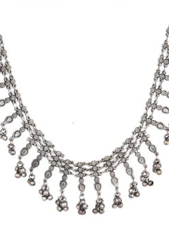 Teejh By Joker And Witch Nivriti Antique Silver Polish Long Necklace -Gemischtwarenladen Für Damenmode tej419 3