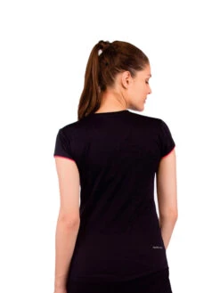 Veloz Women's Multisport Wear - Fitness Top Half Sleeves V Flex - Black -Gemischtwarenladen Für Damenmode v5mth4004 abk a3