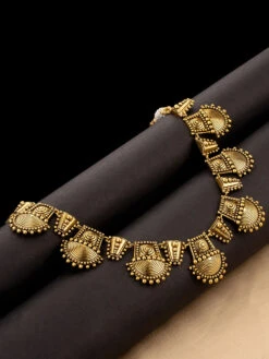 Voylla Rava Ball Oxidized Gold Statement Necklace