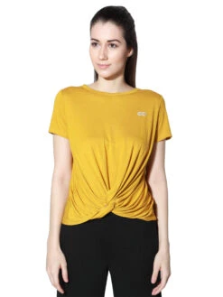 Silvertraq Women Twisted Tee - Yellow