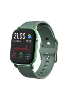 AQFiT W11 Smartwatch IP68 Waterproof, 1.4 Inch (3.63 Cm) Screen Display, Upto 10 Days Battery Life (Olive Green)