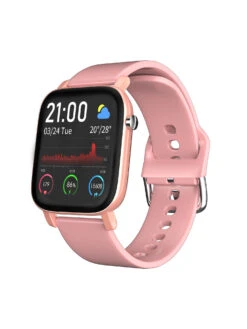 AQFiT W11 Smartwatch IP68 Waterproof, 1.4 Inch (3.63 Cm) Screen Display, Upto 10 Days Battery Life (Rose Gold)