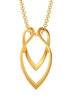 MELORRA 18Kt The Edgy Effect Gold Pendants