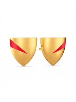 MELORRA 18Kt Red Mascot Gold Earrings