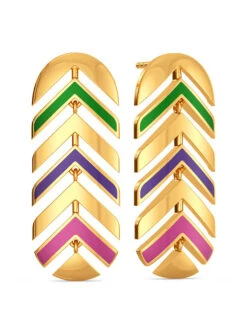 MELORRA 18Kt Feather Fashion Gold Earrings -Gemischtwarenladen Für Damenmode w19pfe11d 2 395180a6