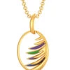 MELORRA 18Kt Playful Plumes Gold Pendants -Gemischtwarenladen Für Damenmode w19pfe13p 1 d7de6c3f