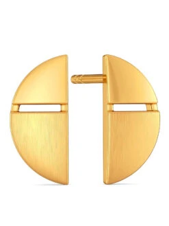MELORRA 18Kt Polished Picks Gold Earrings