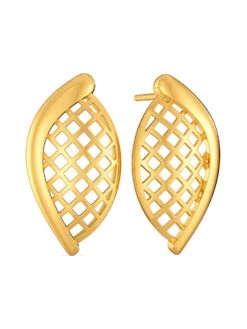 MELORRA 18Kt Flounce O Charm Gold Earrings