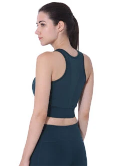 Silvertraq Women Biker Moto Crop Top - Green -Gemischtwarenladen Für Damenmode w222t 2 d5393965