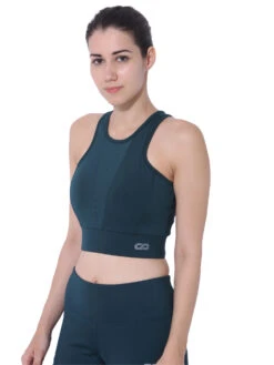 Silvertraq Women Biker Moto Crop Top - Green -Gemischtwarenladen Für Damenmode w222t 5 8eeac030